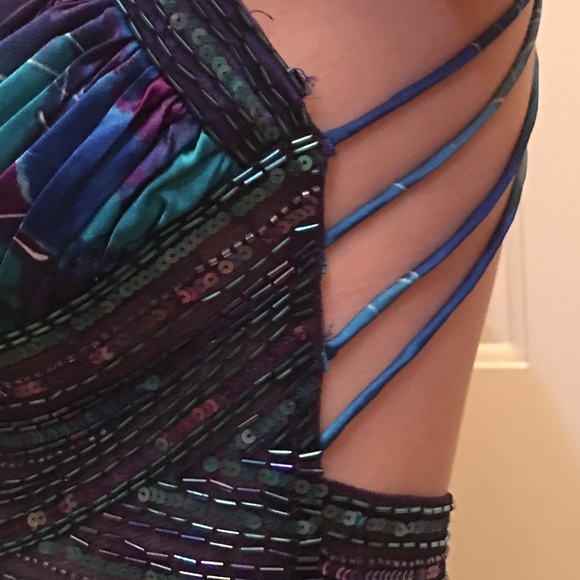 - Prom Dress Formal Pageant blue long dress - Picture 4 of 6